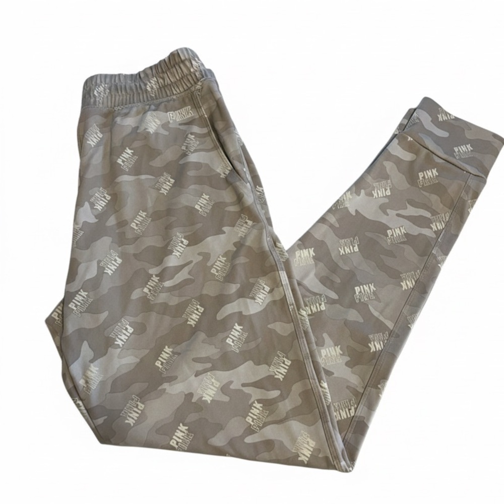 PINK  Camo Logo Joggers - Size M